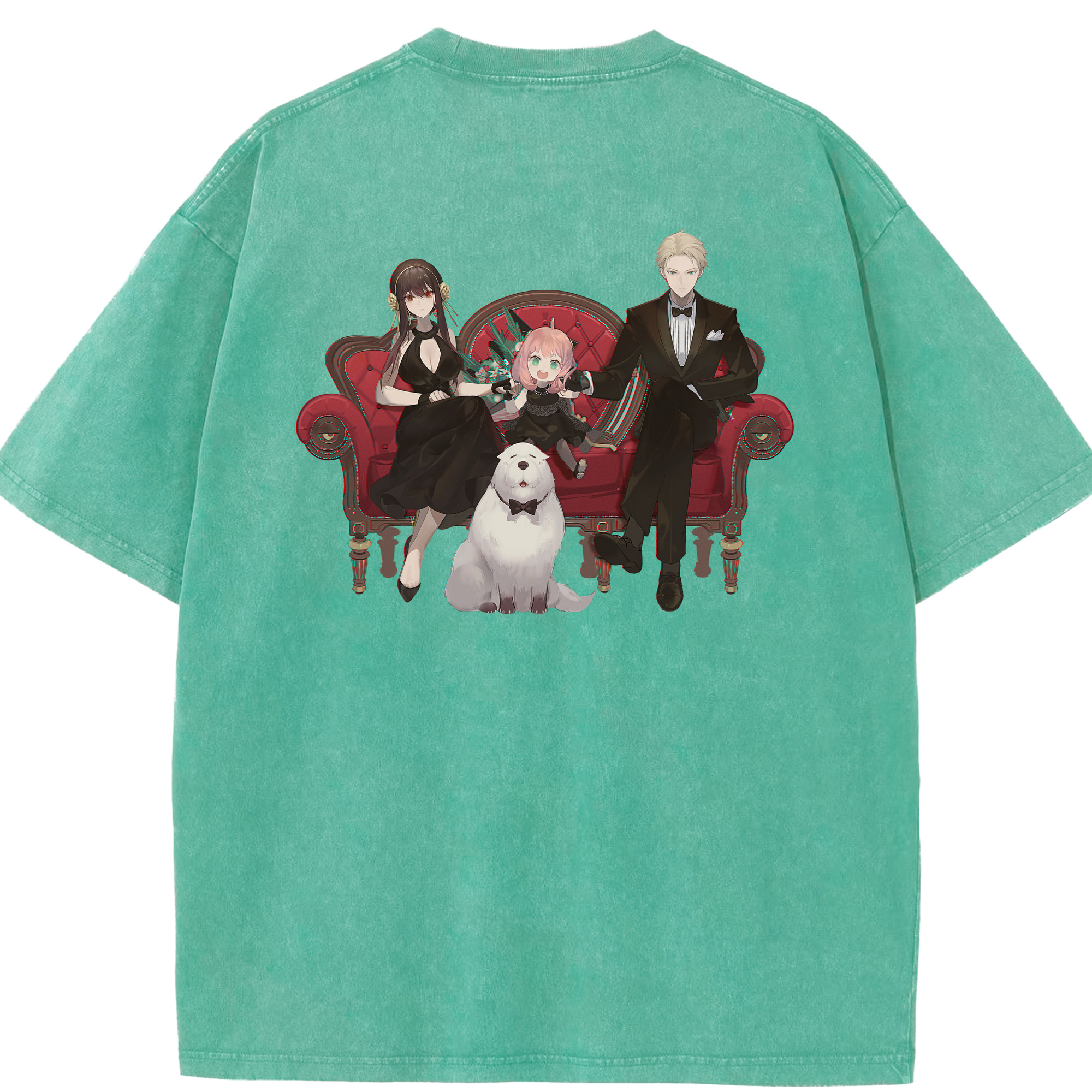 （画像用） SPY×FAMILY间谍家家酒 綿100% ヴィンテージ風 半袖Tシャツ（背面プリント）